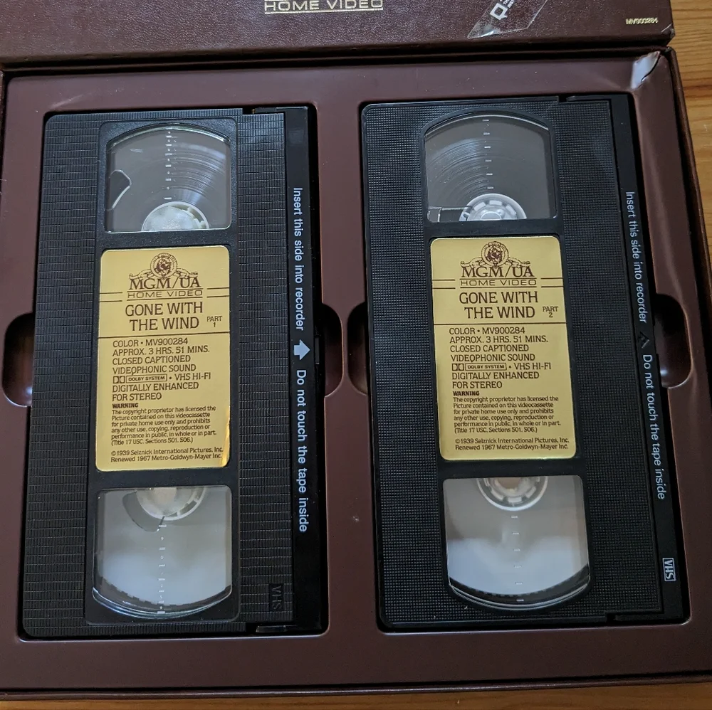 Gone With the Wind Boxed VHS Collector's Set